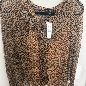 J.Crew Leopard Print Blouse NWT
